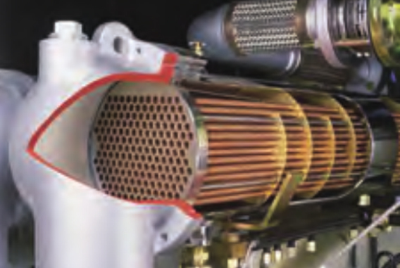 干式无油双螺杆空气压缩机SCR100G-星状翅片水冷却器（水冷机型）
